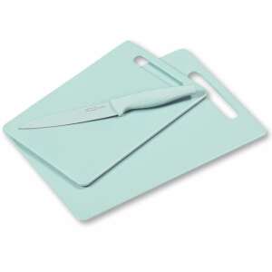 Kesper 2-piece cutting board set with knife, mint green - Kesper