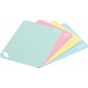 Kesper 30590 4-Piece Cutting Mat Set, 38x29cm, Heat-Resistant, Non-Slip, Multicolored 138449635 - Kesper