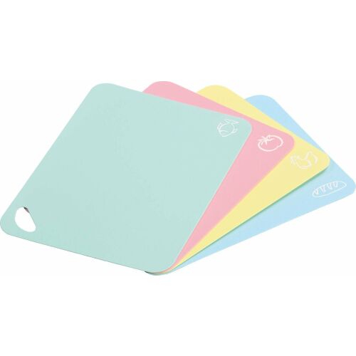 Kesper 30590 4-Piece Cutting Mat Set, 38x29cm, Heat-Resistant, Non-Slip, Multicolored 138449635