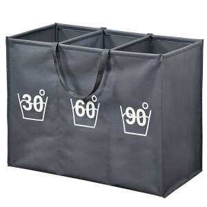 Kesper 89170 3-compartment laundry hamper with handles, gray - Laundry Basket