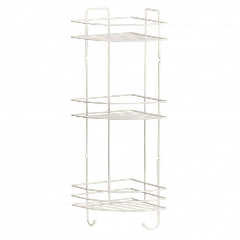 Metalife DB-717 Bathroom Shelf, 18x18x52 cm, 3-tier, white