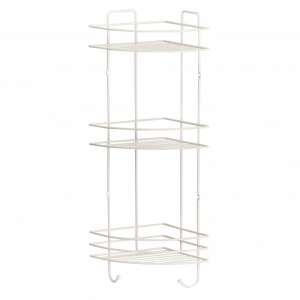 Metalife DB-717 fehér 3 szintes sarok polc fürdőszobába - Fürdőszoba bútor