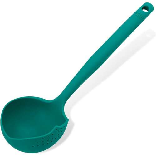 Tasty 678202 Ladle with Strainer, Soft Handle, 30 cm, Silicone, Green 103003671