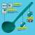 Tasty 678202 Ladle with Strainer, Soft Handle, 30 cm, Silicone, Green 103003671