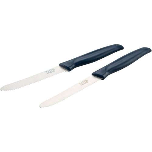 Fogazott késkészlet Tasty Ocean Blue 678267, 2 db, 21 cm, Rozsdamentes acél, Puha nyél, Kék