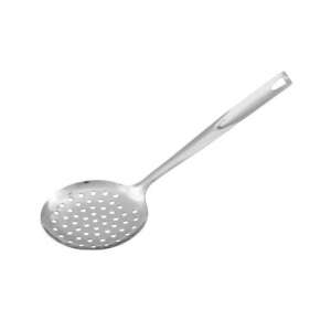Fackelmann 40661 slotted spoon, 33 cm, stainless steel, with hanging hook, silver - Ladle