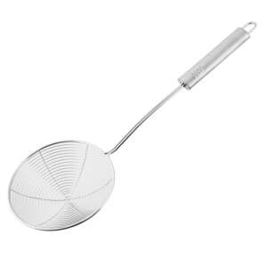 Fackelmann 40674 Slotted Serving Spoon, 36 cm, Stainless Steel, Hanging Hook, Oval, Inox 103004106 - Ladles & serving spoon