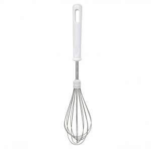 Fackelmann 42840 stainless steel whisk with white handle, 28 cm - Hand whisk