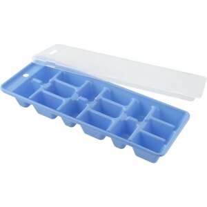 Fackelmann 49368 ice cube tray with lid, blue, 15 cubes - Ice cube tray