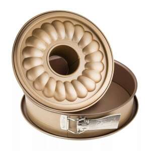 Zenker 7352 recessed base cake pan, round, 26 cm, 2 bases, ILAG Premium ceramic coating, Gold 103004265 - Baking Mold