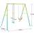 Huśtawka INTEX 2 w 1 z żółtym siedziskiem i niebiesko-zieloną ramą, wymiary włącznie