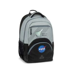 Rucsac ergonomic Ars Una NASA, gri și negru, cu logo NASA și design de navetă spațială - Ars Una