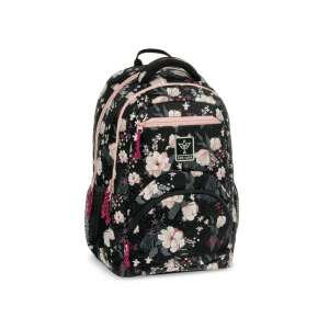 Ars Una Flowery Black ergonomischer Schulrucksack für Mädchen, florales Design - Ars Una