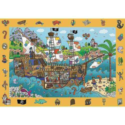 Trefl Spy Guy Statek Piracki Puzzle 100 elementów