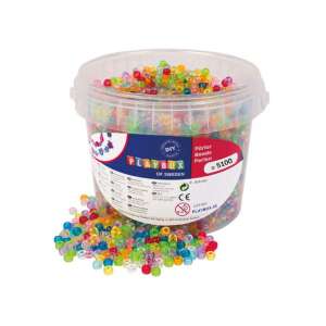 PlayBox 5000 darabos átlátszó gyöngy, 6 mm, vegyes színek, ideális ékszerkészítéshez és kézműves projektekhez - Playbox