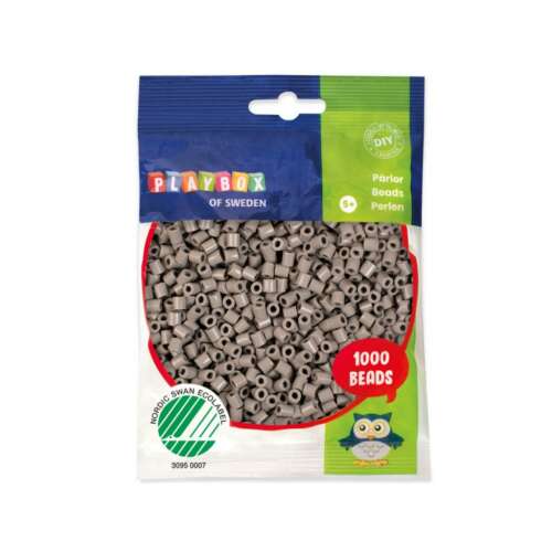 PlayBox 1000 graue Bügelperlen, 5 mm, für Basteln und Schmuckherstellung