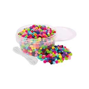 PlayBox 6mm színes gyöngyök ékszerkészítéshez, 850 darab - Playbox