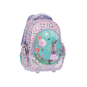 Ars Una Cute Animals Katzen Anatomie Schulrucksack, 33x42x21cm, mit Rollen, rosa und blau - Ars Una