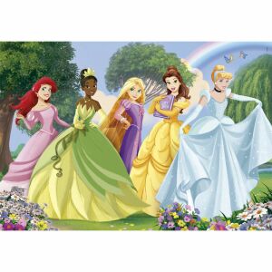 Clementoni Disney Hercegnők 180 darabos kirakó puzzle Ariel, Tiana, Rapunzel, Belle és Hamupipőke szereplésével - Clementoni Puzzle