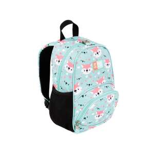St.Right Lovely Fox BP-70 ergonomischer Schulrucksack, türkis mit Fuchs-Muster, Seitenansicht - Unipap