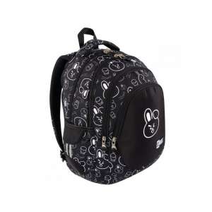 St. Right Clever Bunny BP06 fekete iskolatáska fehér nyuszis mintával - Unipap