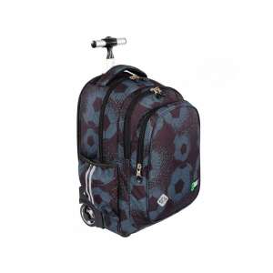 St.Right Football gurulós iskolatáska TB01, 43x32x25cm, fekete-kék futball mintával - Unipap