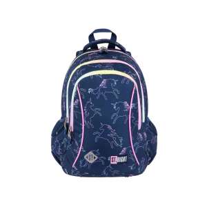 St.Right Dream unikornis iskolatáska, kék színben, unikornis mintával - Unipap