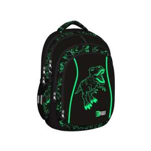 St.Right T-Rex dinoszauruszos iskolatáska, fekete zöld dinoszauruszos mintával - Unipap
