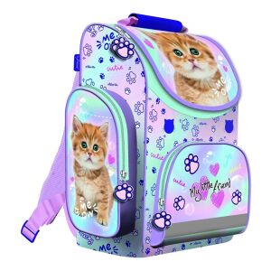 My Little Friend Pasztell Cica Iskolatáska - Ergonomikus kialakítás aranyos cica mintával - Unipap