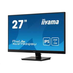 Iiyama ProLite XU2792QSU 27 hüvelykes IPS WQHD monitor, ferde nézet - Iiyama
