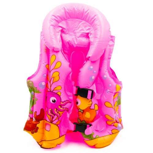 Lányos felfújható mellény polip és hal mintával
