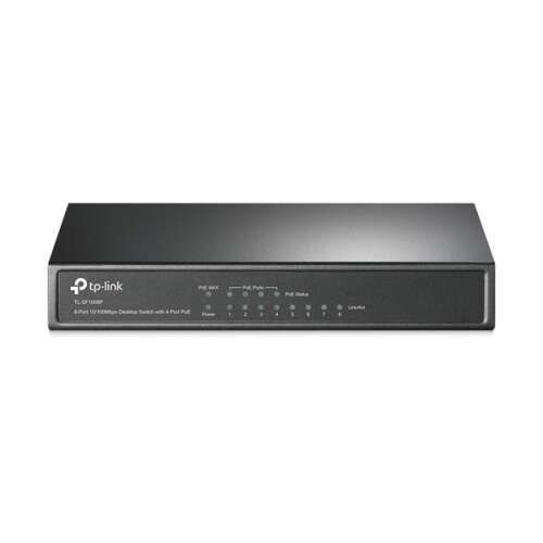 TP-Link TL-SF1008P 8 portos 10/100 Mbps asztali switch 4 PoE porttal
