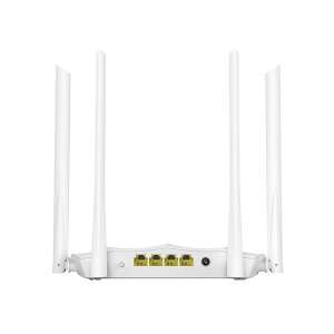 Tenda AC1200 WiFi Router, Rückansicht mit Anschlüssen und Antennen - Tenda Wi-Fi-Router, Adapter