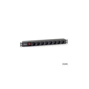 Equip Hálózati Elosztó - 8 Schuko - 1U Rack - 1,8m