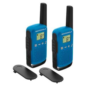 Pereche de walkie-talkie Motorola TLKR T42, Albastru, rază de acțiune de 4 km, 16 canale PMR, 16 ore de autonomie a bateriei - Motorola Stații radio portabile