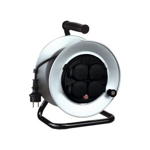 Home HJRM 25m fém kábeldob 4 aljzattal, H07RN-F 3G1.5 mm2 kábellel, IP44 - Home by Somogyi