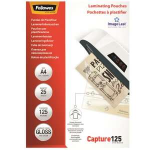 Fellowes Capture 125 mikron A4 fényes lamináló fólia, 25 db - Lamináló fólia