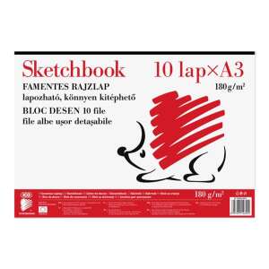 ICO vázlatfüzet A3 rajzlap, 10 lap, 180g/m² - ICO