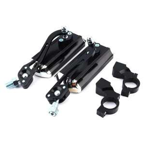 Két fekete kerékpár kormánytükör króm díszítéssel - Kerékpár tükör