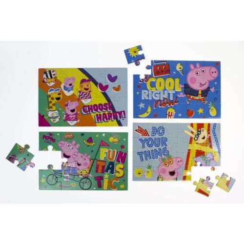 Peppa Pig 4 în 1 puzzle - 12, 16, 20 și 24 piese puzzle cu Peppa Pig