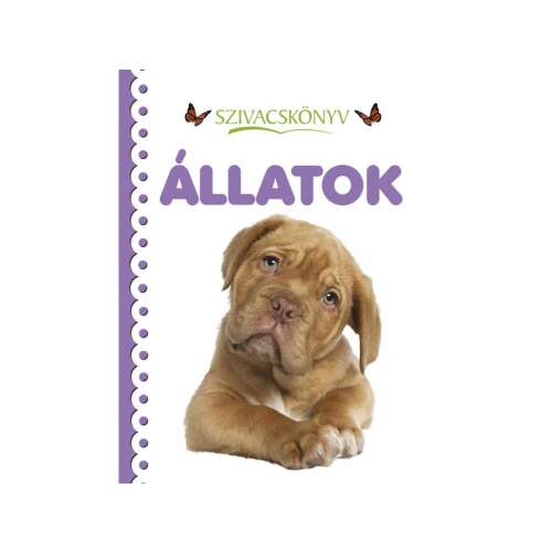 Szivacskönyv - Állatok, babakönyv állatokkal, puha oldalak, állatnevek tanulása, korai tanulás, kisgyermek könyv, babaszülinapi ajándék