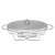 Kinghoff KH 1411 oval glass food warmer with stainless steel frame and lid
