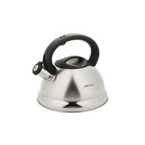 Ceainic Kinghoff 3L cu fluier, din oțel inoxidabil, cu mâner negru - Ceai & Accesoriu pentru prepararea ceaiului
