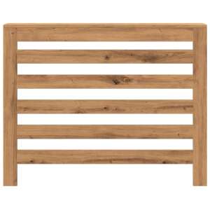 vidaXL mască radiator stejar, vedere frontală a dulapului decorativ pentru calorifer - Accesorii pentru șemineu și sobă