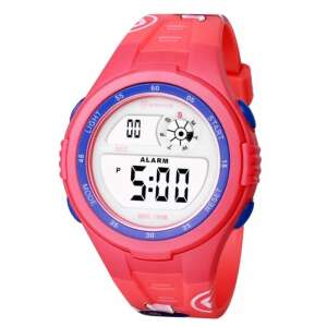Детски дигитален часовник, Mingrui MR2117LK, модел заек, дата, осветление, водоустойчивост 30 метра, червен