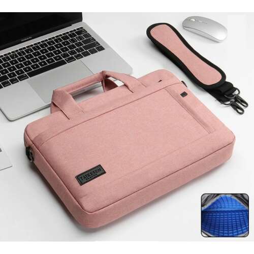 Taška na notebook TAIKESEN, oxfordská látka, 2 priehradky, kompatibilná s Apple Macbook Pro (M3) 16 palcov, Apple Macbook Air (M2) 15,3 palcov, ružová farba