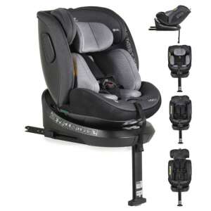 Cangaroo HOKU I-360 i-Size autósülés, szürke, 360 fokos forgatás, hátrafelé néző, előre néző, isofix, top tether, újszülött betét, állítható fejtámla, 5 pontos biztonsági öv - Cangaroo