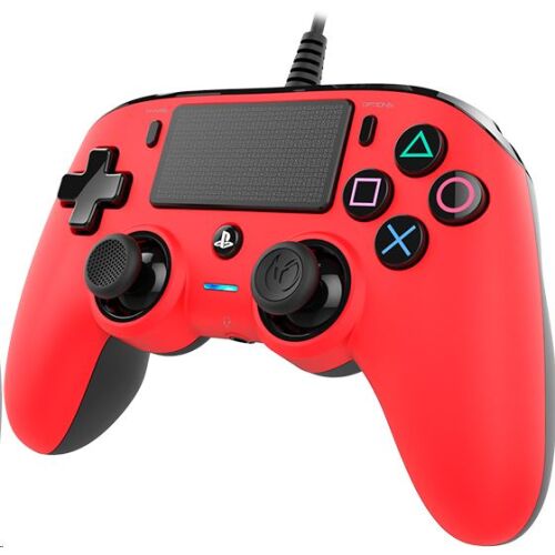 Nacon Wired Compact Controller für Playstation 4, rote Farbe