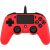 Front view of red Nacon Wired Compact Controller for Playstation 4