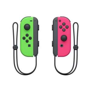 Nintendo Switch Joy-Con Neon Pink / Neon Green Wireless Controller, Paar Controller mit Handgelenkschlaufen - Controller
